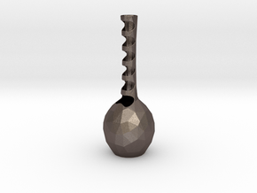 Vase 1012NS in Polished Bronzed-Silver Steel
