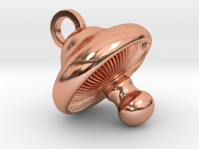 Little Mushroom Pendant in Polished Copper