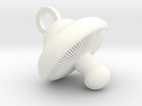 Little Mushroom Pendant in White Smooth Versatile Plastic