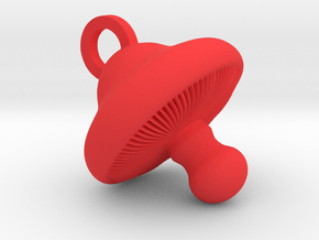 Little Mushroom Pendant in Red Smooth Versatile Plastic