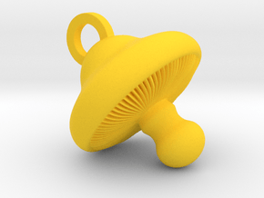 Little Mushroom Pendant in Yellow Smooth Versatile Plastic