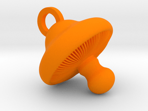 Little Mushroom Pendant in Orange Smooth Versatile Plastic