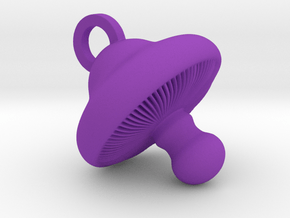 Little Mushroom Pendant in Purple Smooth Versatile Plastic