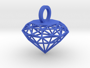 Wire Diamond Pendant in Blue Smooth Versatile Plastic