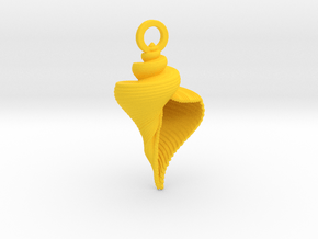 Shell Pendant in Yellow Smooth Versatile Plastic