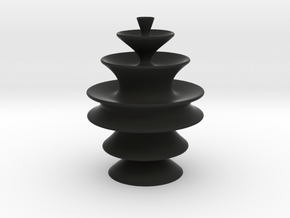 Vase T021 Redux in Black Smooth PA12