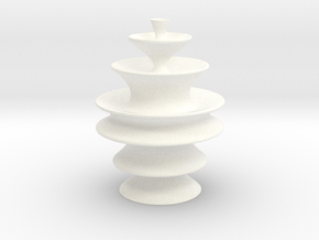 Vase T021 Redux in White Smooth Versatile Plastic