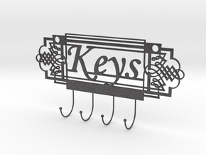 Keys Holder in Dark Gray PA12 Glass Beads