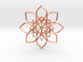 Hypatia's Flower Pendant in Natural Copper