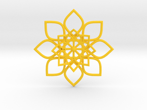 Hypatia's Flower Pendant in Yellow Smooth Versatile Plastic