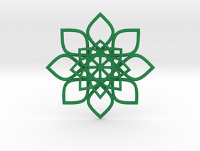 Hypatia's Flower Pendant in Green Smooth Versatile Plastic