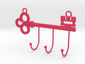 Key Hanger in Pink Smooth Versatile Plastic