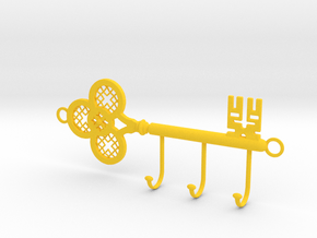 Key Hanger in Yellow Smooth Versatile Plastic