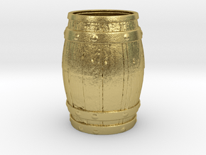 Barrel Toothpick Holder in Natural Brass