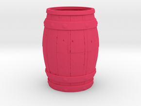 Barrel Toothpick Holder in Pink Smooth Versatile Plastic