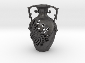 Vase 175019 in Dark Gray PA12 Glass Beads