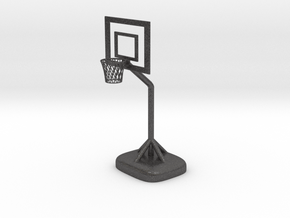 Little Basketball Basket in Dark Gray PA12 Glass Beads