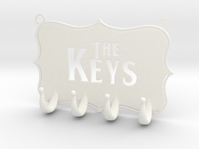 Key Hanger in White Smooth Versatile Plastic