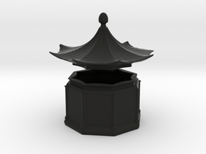 Pagoda Box in Black Smooth PA12