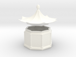 Pagoda Box in White Smooth Versatile Plastic