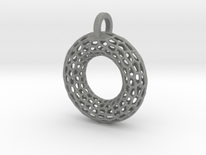 Torus Pendant in Gray PA12 Glass Beads