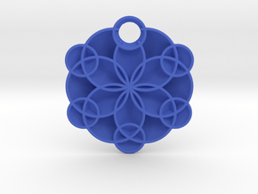 Geoflower Pendant in Blue Smooth Versatile Plastic