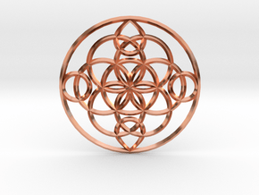 Round Pendant in Polished Copper