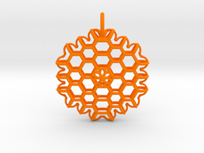 Hexapendant in Orange Smooth Versatile Plastic