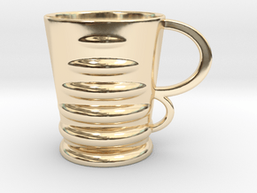 Decorative Mug in 14k Gold Plated Brass