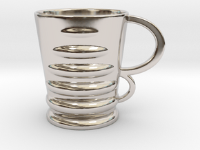Decorative Mug in Rhodium Plated Brass