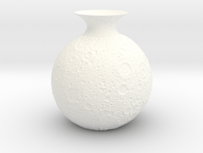 Moon Vase in White Smooth Versatile Plastic