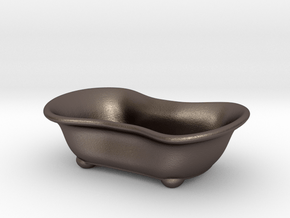 Bathtub Soap Holder in Polished Bronzed-Silver Steel