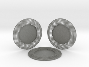3 Wire Blocks Round Coasters in Gray PA12