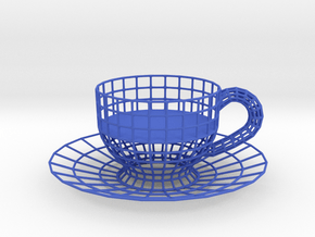 Cup Tealight Holder in Blue Smooth Versatile Plastic
