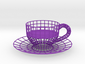 Cup Tealight Holder in Purple Smooth Versatile Plastic