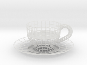 Cup Tealight Holder in Clear Ultra Fine Detail Plastic