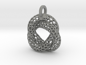 Knot Pendant in Gray PA12 Glass Beads