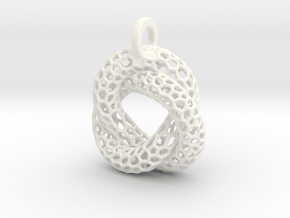 Knot Pendant in White Smooth Versatile Plastic