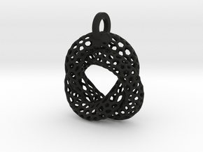 Knot Pendant in Black Smooth Versatile Plastic