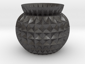 Vase GRFT in Dark Gray PA12 Glass Beads
