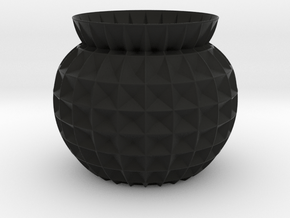 Vase GRFT in Black Smooth PA12