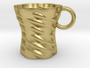 Decorative Mug in Natural Brass