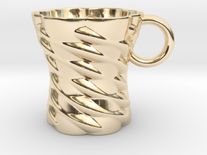 Decorative Mug in 14k Gold Plated Brass