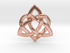 Hearty Knotty Pendant in Natural Copper