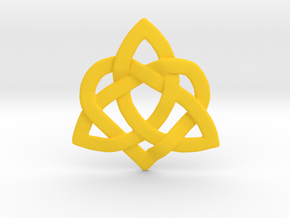 Hearty Knotty Pendant in Yellow Smooth Versatile Plastic