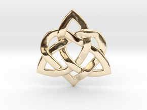 Hearty Knotty Pendant in 9K Yellow Gold 