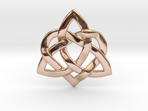 Hearty Knotty Pendant in 9K Rose Gold 