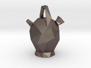 Botijo Low Poly in Polished Bronzed-Silver Steel