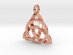 Circle Knotty Pendant in Natural Copper
