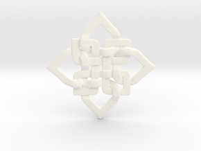 C. Knotty Pendant in White Smooth Versatile Plastic
